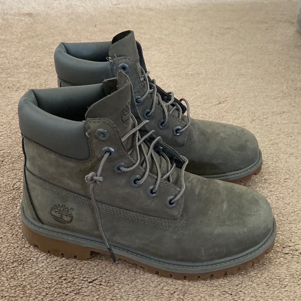 Grey Timberland Boots